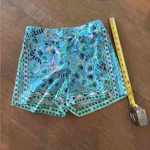 Lilly Pulitzer Neilah Shorts Blue Mosaic Shells Engineered Sz S